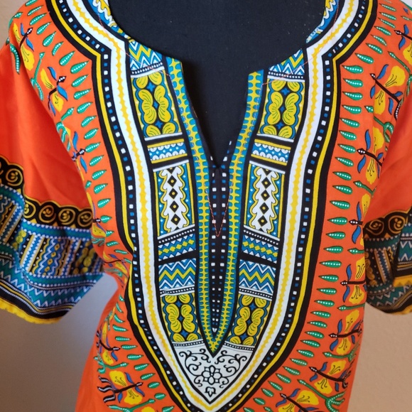 New Wakanda Forever Inspired Orange Tunic - Picture 6 of 8